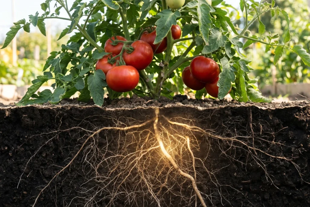paradicsom ültetőgödör bőséges termés