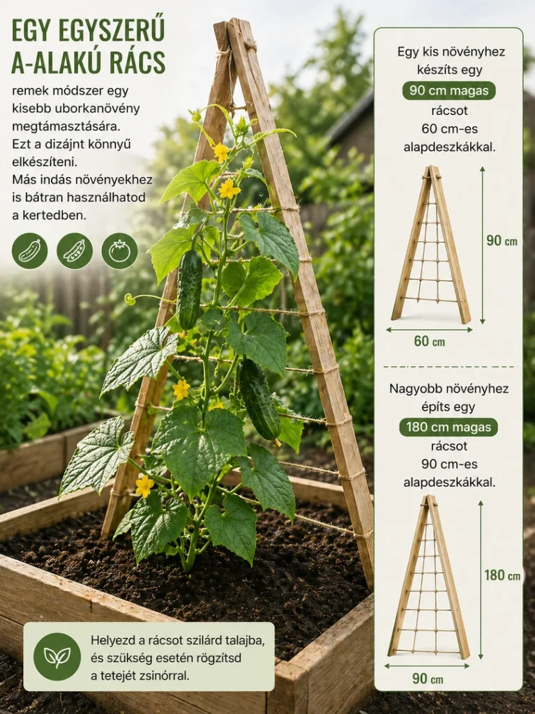 uborka futtatás A-frame alakú keret
